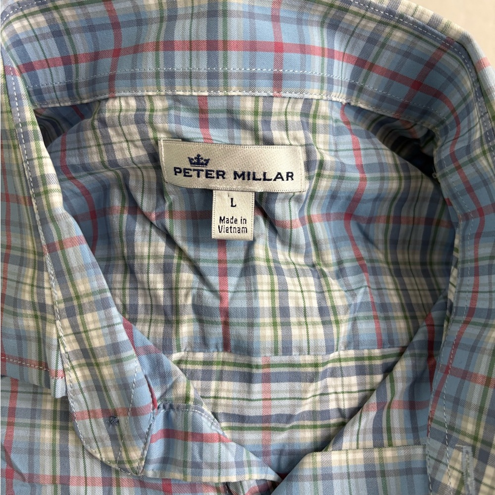 Peter Millar Men's Multicolor Plaid Shirt Large